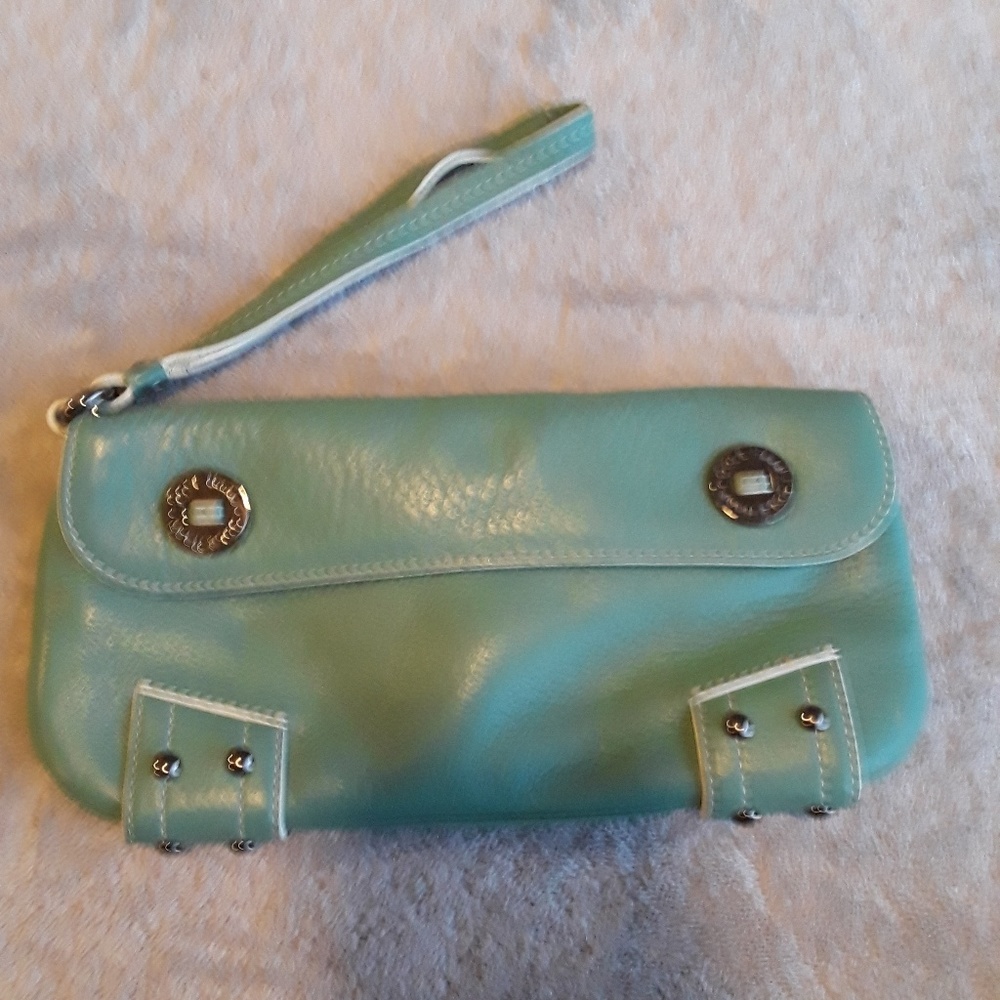Cole Haan mint green wristlet